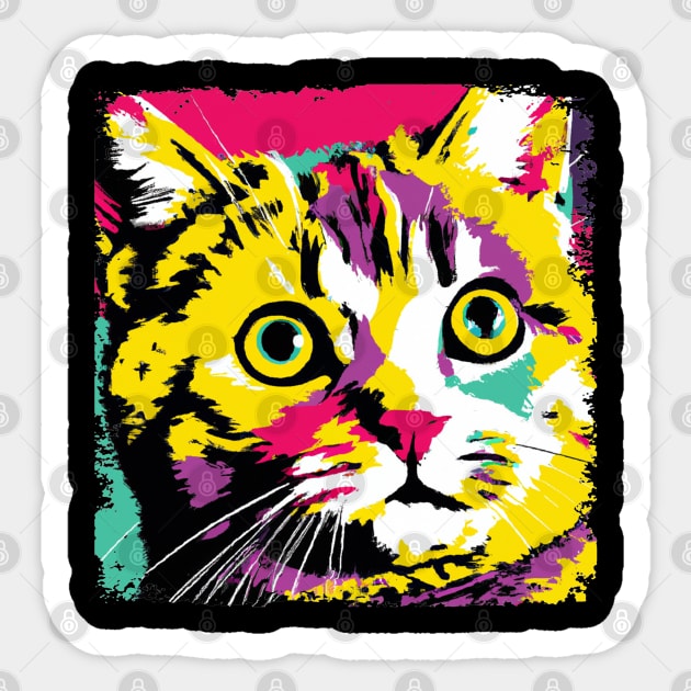 Munchkin Cat Pop Art - Cat Lover Gift Sticker by PawPopArt